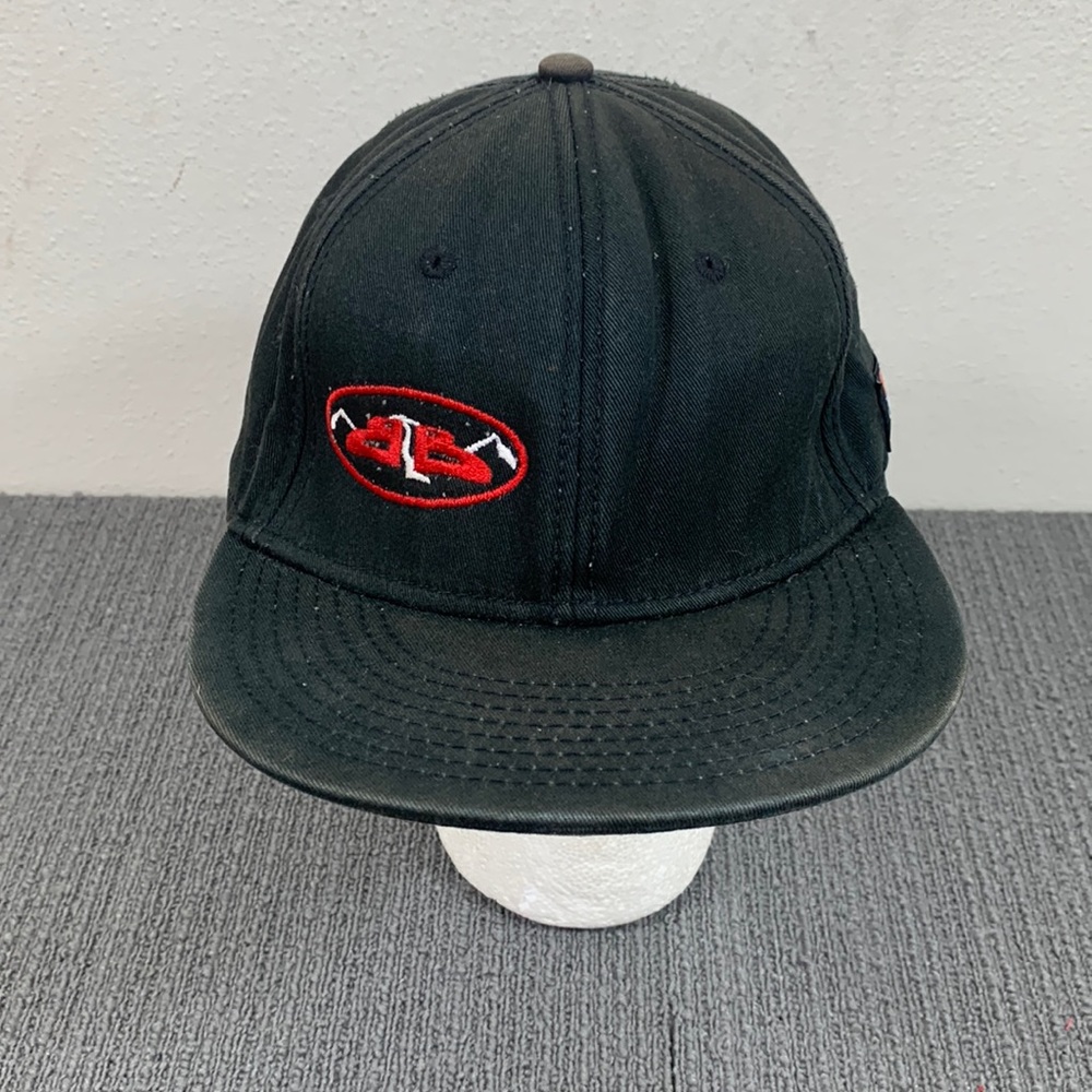 Dickies Distressed Fitted Hat Mens OS Black Red BB Baseball Cap